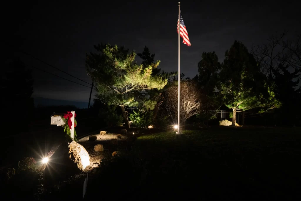 Landscape lighting installation Hamptons outdoor spaces – Perfect Angle AV