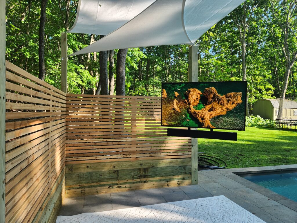 Outdoor TV & Outdoor Soundbar by Perfect Angle AV